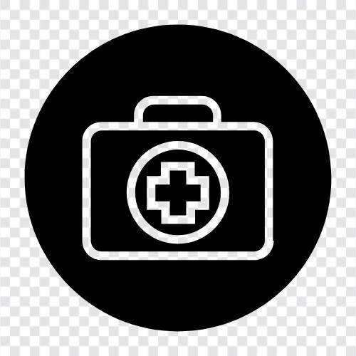 first aid kit, paramedics, medical supplies, paramedic icon svg