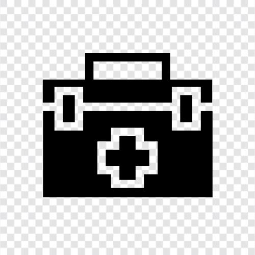 first aid kit, emergency kit, medic, medic bag icon svg