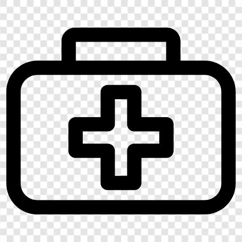 first aid supplies, emergency first aid kit, first aid kit icon svg