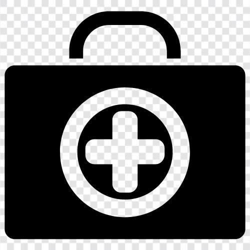 first aid supplies, first aid kit for camping, first aid kit for hiking, first aid kit icon svg