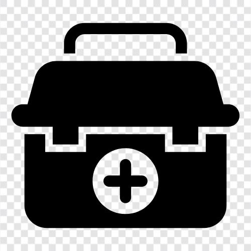 first aid supplies, first aid kit icon svg