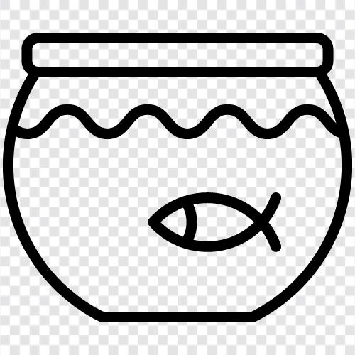Fische, Salz, Kies, Wasser symbol