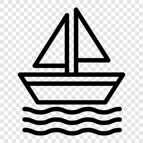 fishing, fishing boat, sailing, small boat icon svg