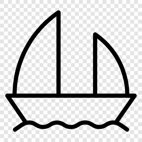 balıkçılık, yelkencilik, yüzme, tekne ikon svg