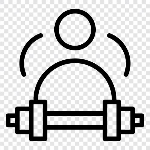 fitness instructor, bodybuilder, weight lifting, Crossfit icon svg