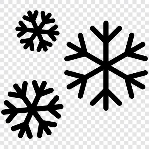 Flocken, fallend, Winter, Eis symbol