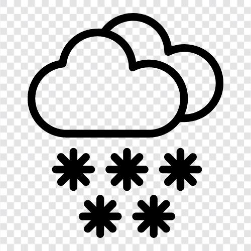 flakes, falling, winter, cold icon svg