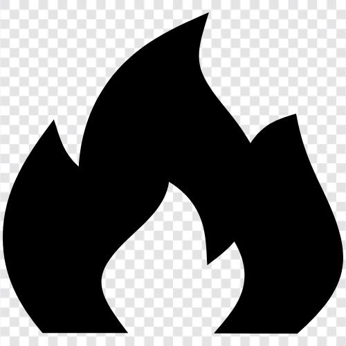 Flammen, Hitze, Brennen, Rauch symbol