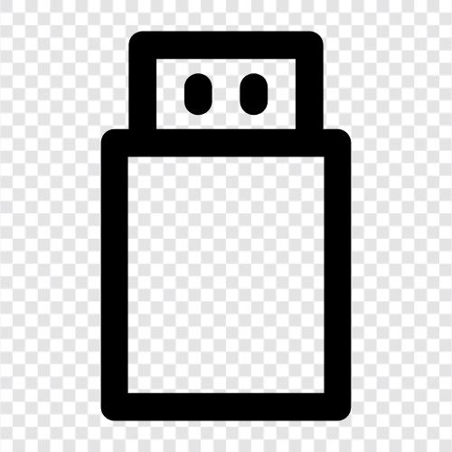 flash drive, external hard drive, memory stick, USB storage icon svg