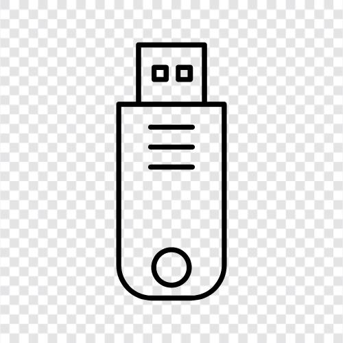 flash drive, thumb drive, memory stick, portable hard drive icon svg