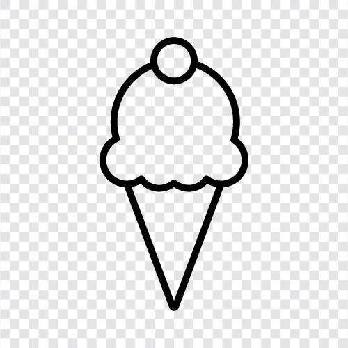 flavors, cones, popsicles, sundaes icon svg