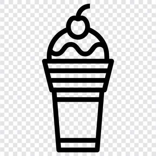 flavors, cones, sundaes, milk icon svg