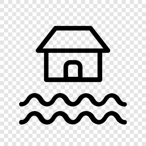 flood insurance, floodplain, flooding, floodwaters icon svg