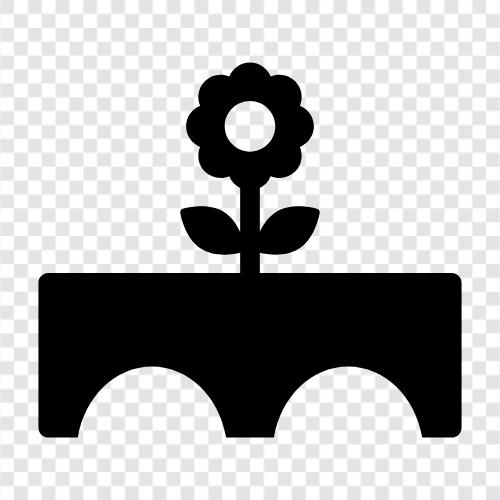 flower bridge, flower bridge park, flower bridge trail, flower bridge walk icon svg