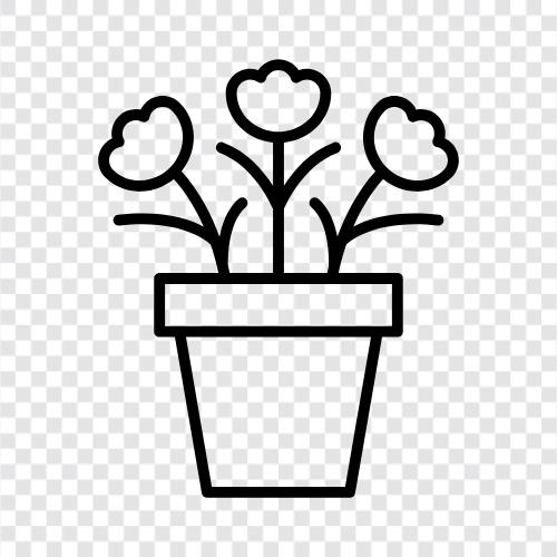 Flower Potters, Flower Potting, Flower Potting Soil, Flower icon svg