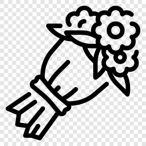 Blumen, Blume, Arrangements, Hochzeit symbol