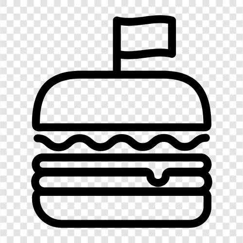 food, restaurant, fast food, Hamburger icon svg