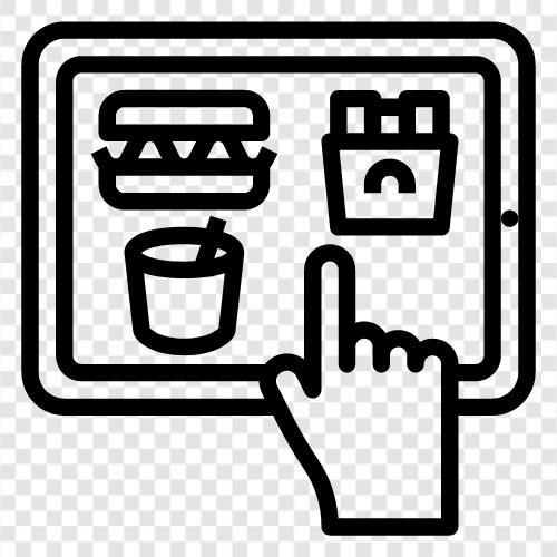 food delivery tablet, food ordering tablet, food ordering app, food delivery app icon svg