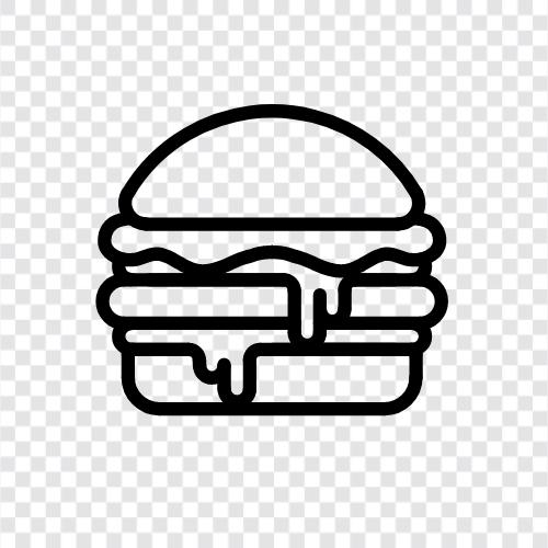 Yemek, Hamburger, Beef, Hızlı ikon svg