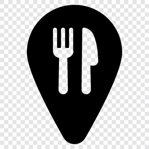 food, service, atmosphere, menu icon svg