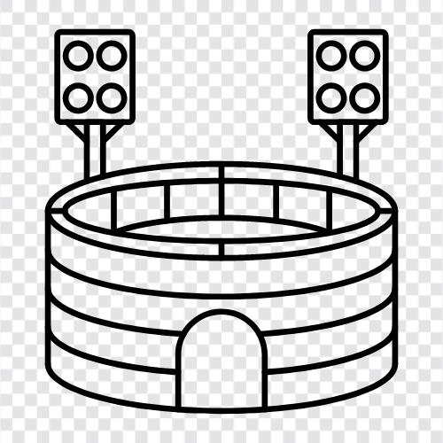 футбол, бейсбол, баскетбол, стадион Значок svg
