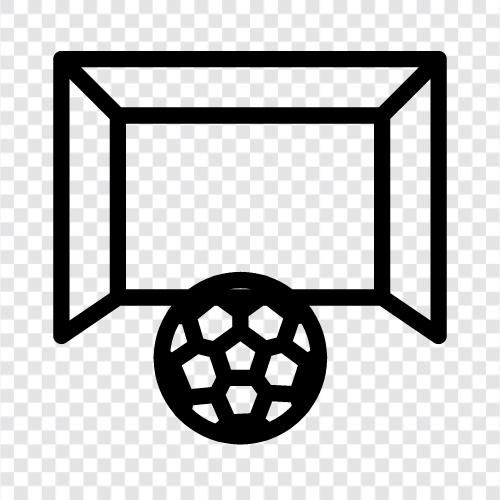 Fußballtor, Fußballtorhüter symbol