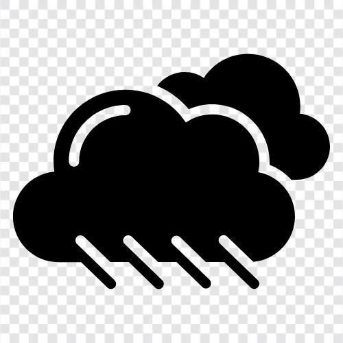 Vorhersage, Gewitter, Tornado, Regen symbol
