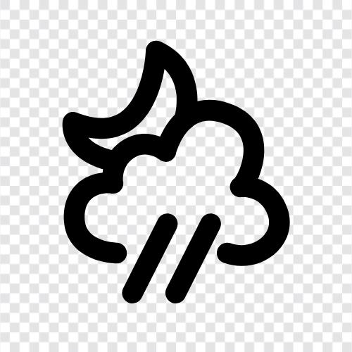 Vorhersage, Gewitter, Tornado, Hurrikan symbol