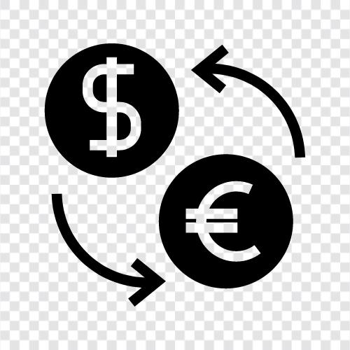 foreign exchange rates, money, stocks, bonds icon svg