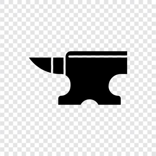 forged, hammer, steel, blacksmith icon svg