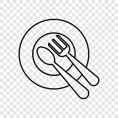 çatal, bıçak, gümüş eşya, cutlery ikon svg