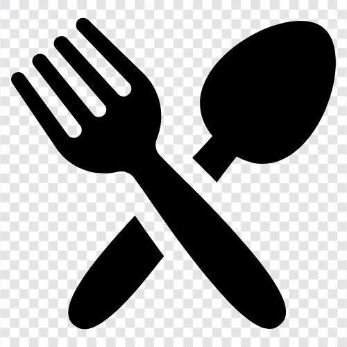 çatallar, spoonlar, yemek takımları, Silverware ikon svg