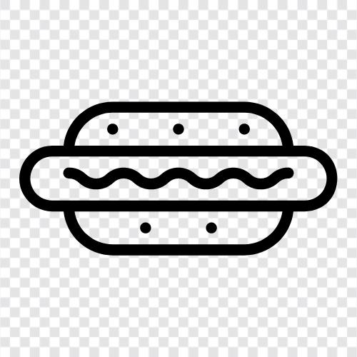 frankfurter, sausage, wiener, hamburger ikon svg