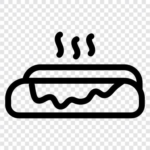 frankfurter, wiener, sausage, hamburger icon svg