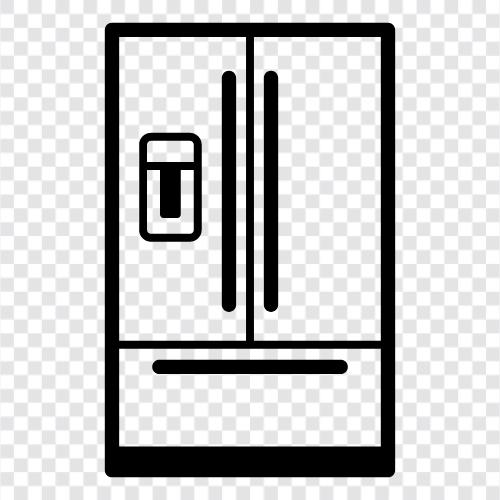 Холодильник сбоку, верхняя нагрузка, нижняя нагрузка, грудная клетка Значок svg