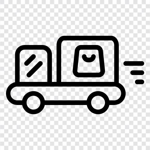 грузовые перевозки, перевозки грузов, материальнотехническое обеспечение Значок svg