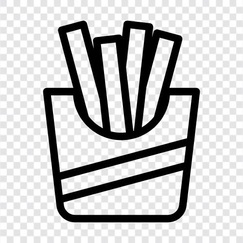 french fries, sweet potato fries, crispy fries, salt icon svg