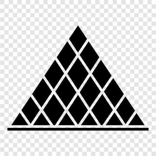 French Pyramid, Pyramid of the Louvre, Pyramid of Paris, Pyramid of icon svg