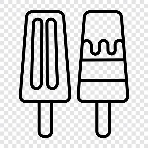 gefrorene Leckerbissen, Sommerzeit, kaltes Getränk, süß symbol