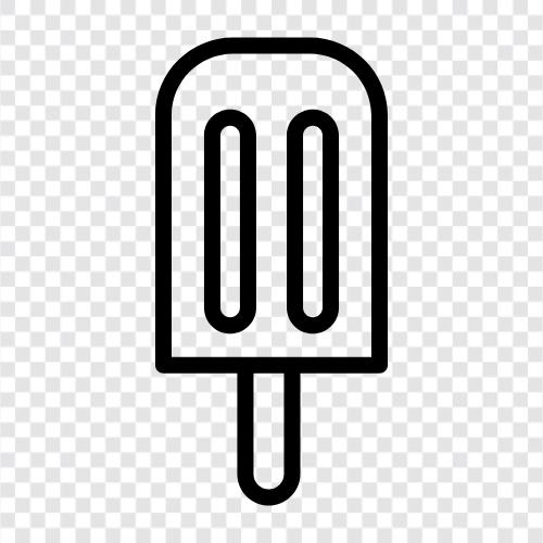 frozen treat, ice cream, popsicle stick, hard ice cream icon svg