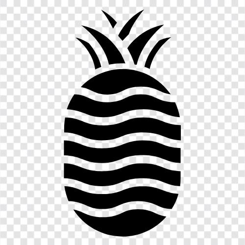 Obst, Ananas, tropische Früchte, gesunde Früchte symbol