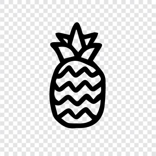 Obst, tropisch, süß, lecker symbol