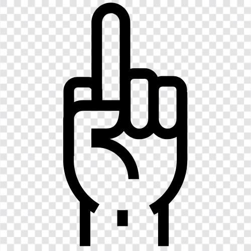 Ficken, Finger, Finger Poking, Mittelfinger zeigen symbol