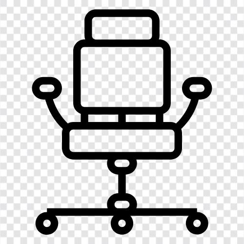 Möbel, Bürostuhl, Lederstuhl, Holzstuhl symbol