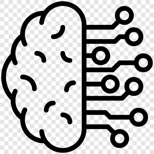 zukünftiges Gehirn, Gehirnimplantate, Neurowissenschaften, künstliche Intelligenz symbol