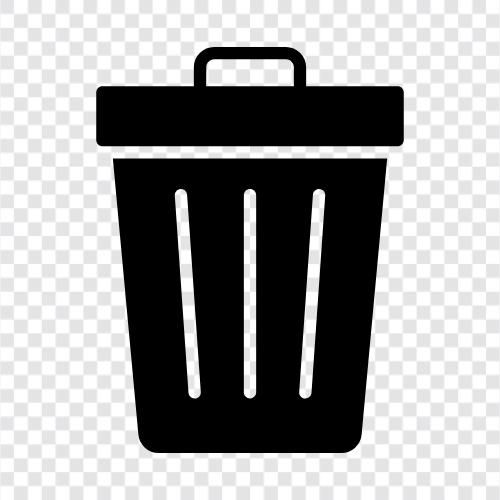 garbage bin, rubbish bin, garbage can, rubbish can icon svg