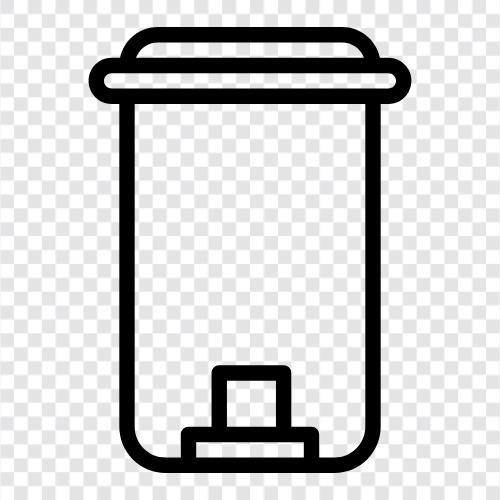 garbage can, rubbish bin, rubbish container, trash bin icon svg