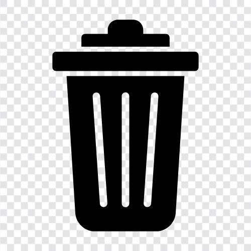 Garbage Can, Waste Bin, Recycling Bin, Trash Can Lin icon svg