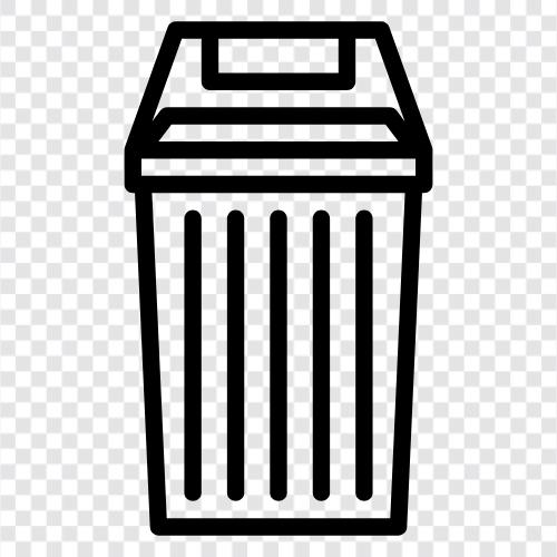 garbage can, can, garbage, rubbish icon svg