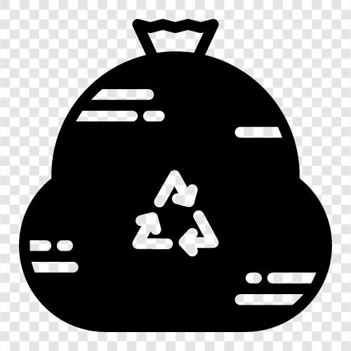 garbage can, garbage bags for recycling, garbage bag disposal, garbage disposal bags icon svg